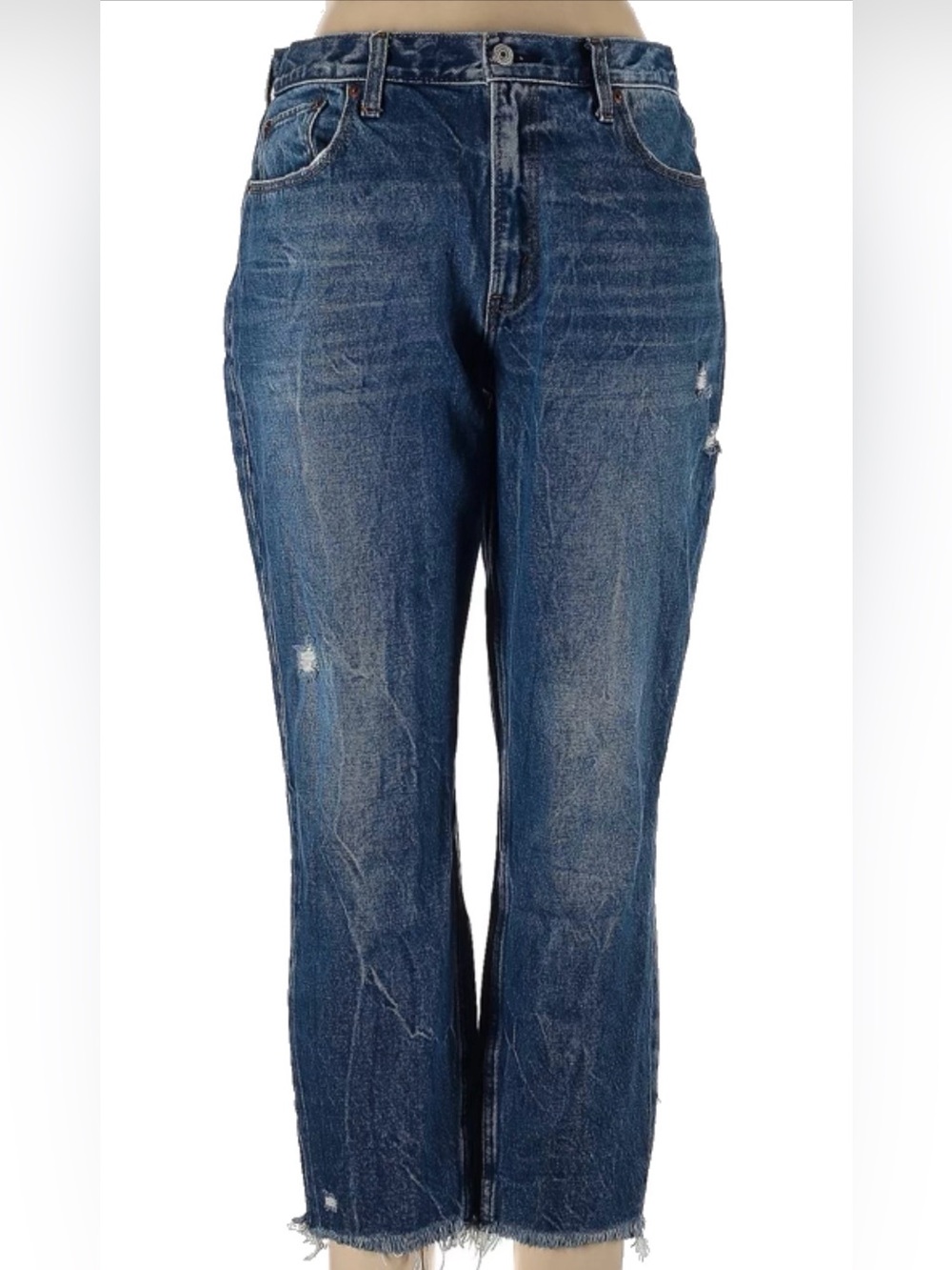 Abercrombie & Fitch Dark Wash Rigid Mom Jean